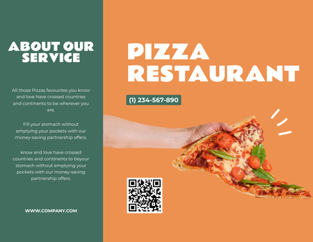 Platilla de diseño Pizzeria Brochure 8.5x11in