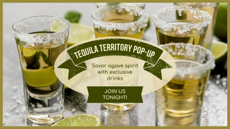 Template di design Offerta di bevande a base di tequila al bar Full HD video