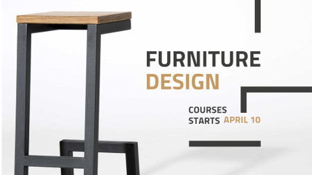 Furniture Design Offer with Modern Chair FB event cover Design Template