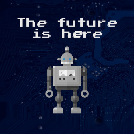 Szablon projektu Modern Futuristic Robot Instagram
