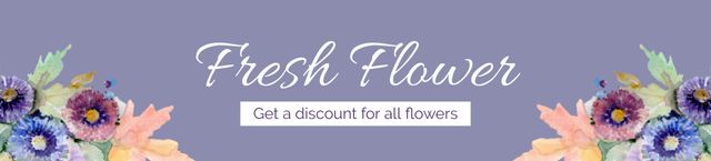 Ontwerpsjabloon van Ebay Store Billboard van Fresh Flowers Store Ad
