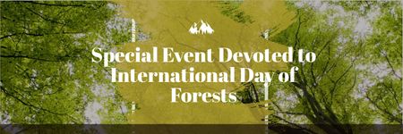 Ontwerpsjabloon van Twitter van Internationale dag van de bossen Event Tall Trees