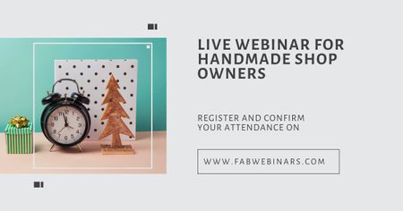 Platilla de diseño Live Webinar Offer for Handmade Shop Owners Facebook AD