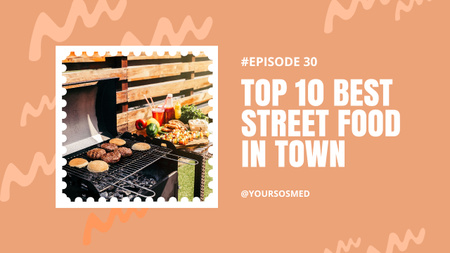 Top Best Town Street Food Youtube Thumbnail Design Template