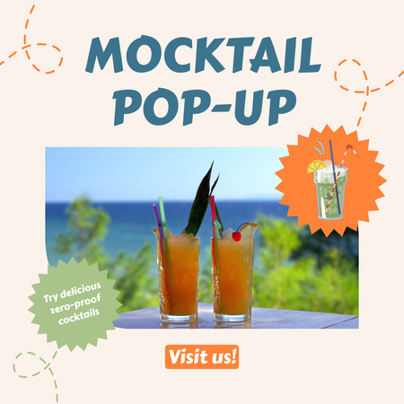 Modèle de visuel Mocktails revigorants aux fruits au bar - Animated Post