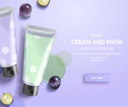 Platilla de diseño Face Cream and Mask promotion Facebook