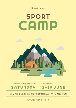 Sport Camp Announcement Poster A3 Design Template