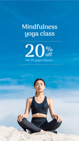 Platilla de diseño Yoga Classes Discount Offer Instagram Story