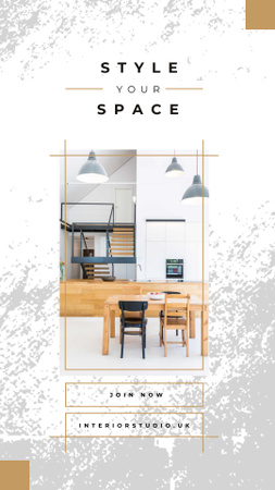 moderni koti keittiö sisustus Instagram Story Design Template