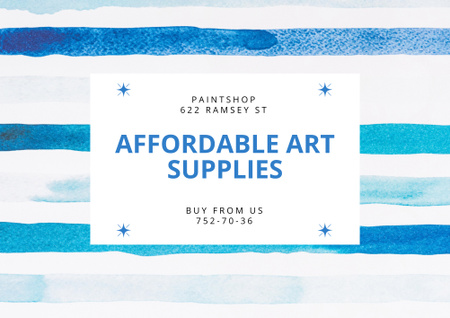 Designvorlage Art Supplies Sale Offer für Poster B2 Horizontal