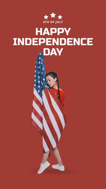Designvorlage Modern Independence Day US  für Instagram Story