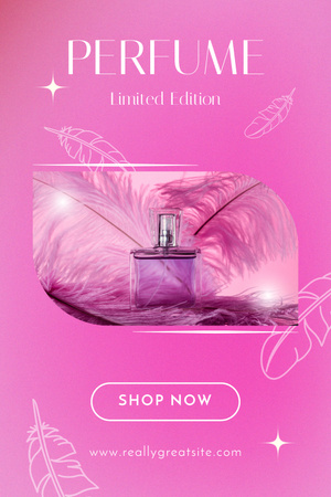 Light and Gorgeous Perfume Pinterest Design Template