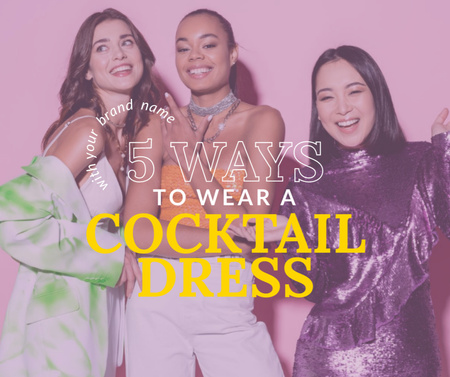 Ways to Wear Cocktail Dress Facebook Design Template