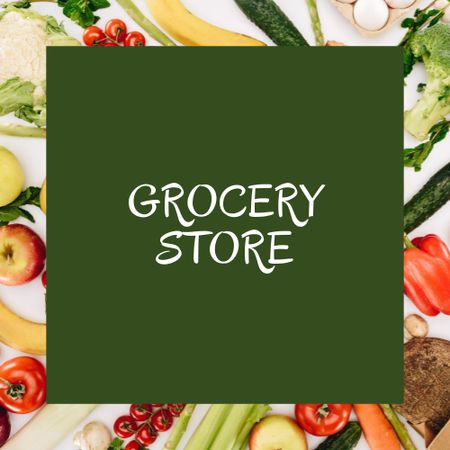 Grocery Store Services Offer Logo Design Template