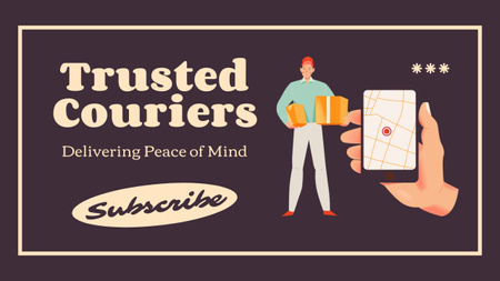 Platilla de diseño Choose Trusted Couriers Youtube Thumbnail