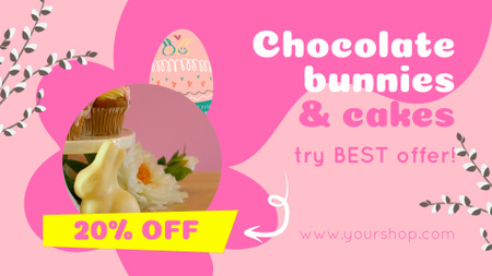 Ontwerpsjabloon van Full HD video van Sweet Confection With Discount At Easter