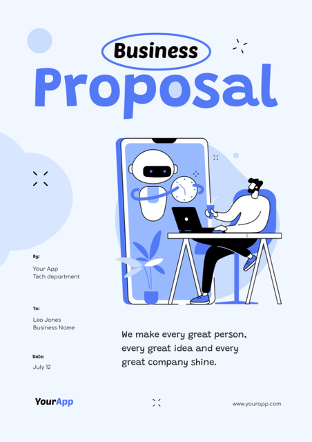 Template di design Business Offer of Digital Services Proposal