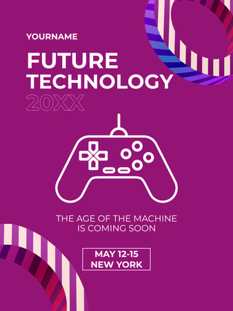 Plantilla de diseño de Anuncio de tecnología futura Poster US 