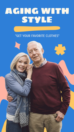 Age-Friendly And Stylish Clothes Offer Instagram Story Modelo de Design