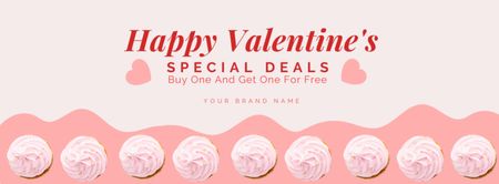Valentine's Day Sweet Sale Facebook cover Design Template