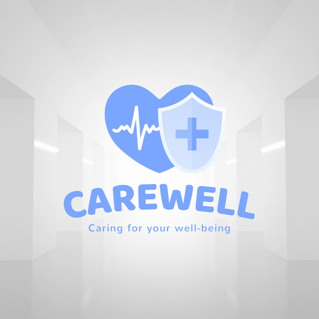 Awesome Healthcare Center Service Promotion With Slogan Animated Logoデザインテンプレート