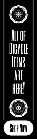 All Bicycles Items Are Here Skyscraper Design Template