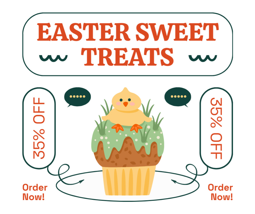 Platilla de diseño Sale of Easter Sweet Treats Facebook