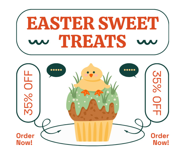 Sale of Easter Sweet Treats Facebook Πρότυπο σχεδίασης