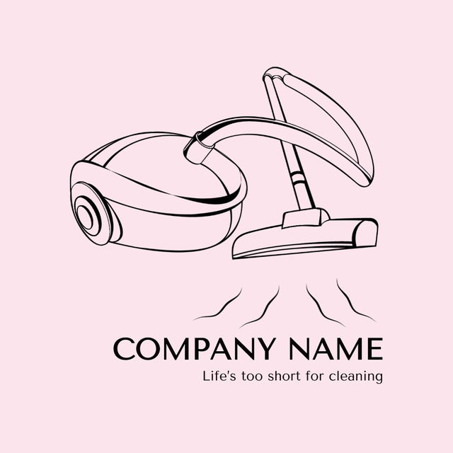 Plantilla de diseño de Professional Cleaning Service Offer With Vacuum Cleaner Animated Logo 