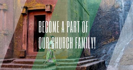 Invitation to Church Family Facebook AD Design Template
