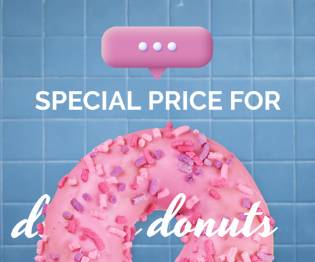 Sweet Donuts Offer Medium Rectangle Design Template