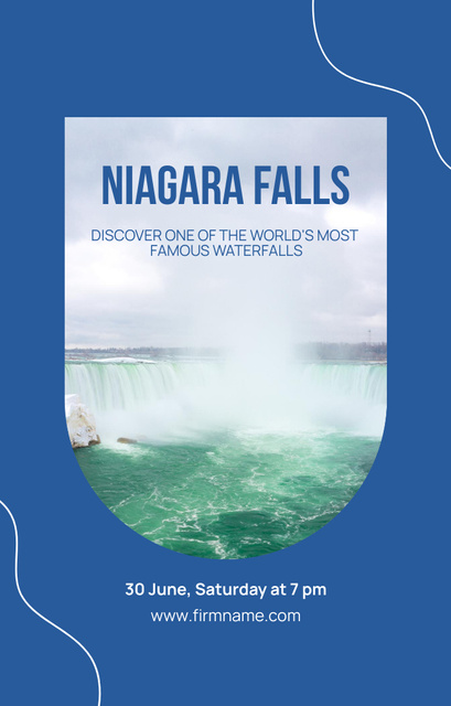 Niagara Falls Travel Tours With Scenic View Invitation 4.6x7.2in Tasarım Şablonu