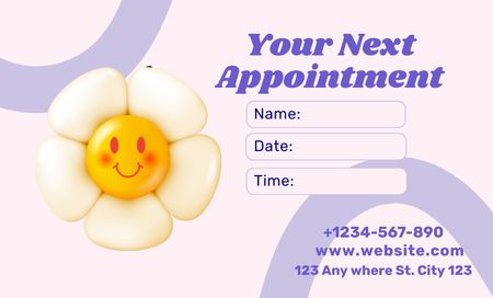 Your Next Appointment to Learning Center Business Card 91x55mm Design Template