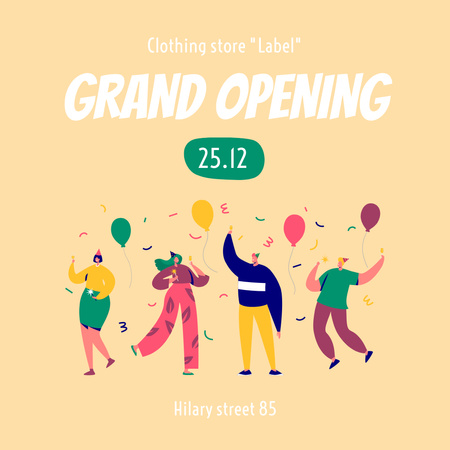 Platilla de diseño Clothing Store Opening Announcement Instagram