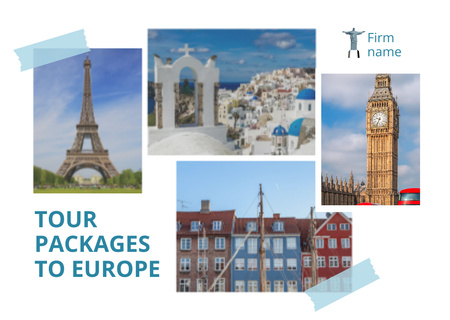 Travel Tours Offer Postcard tervezősablon