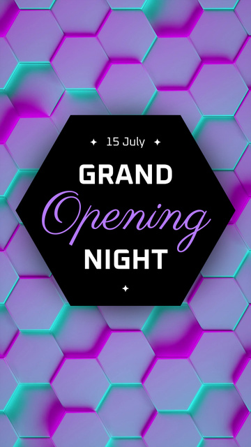 Summer Grand Opening Night Announcement Instagram Video Storyデザインテンプレート