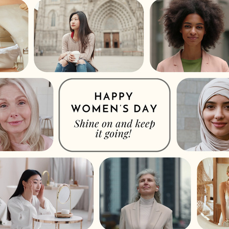 Women’s Day Greeting With Warm Wish Animated Post Design Template
