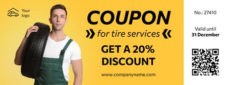 Tire Services Voucher Couponデザインテンプレート