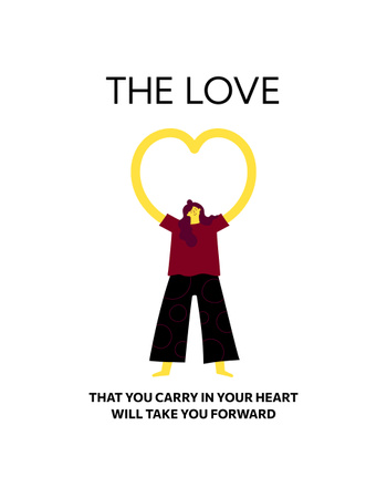 Designvorlage Die Liebe in deinem Herzen für T-Shirt
