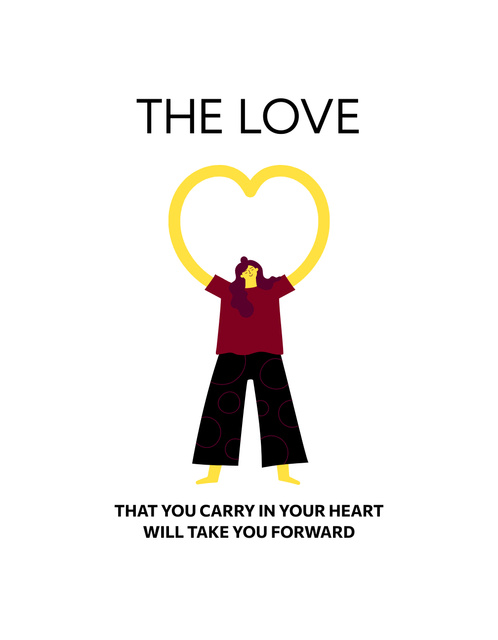Designvorlage The love in your heart für T-Shirt