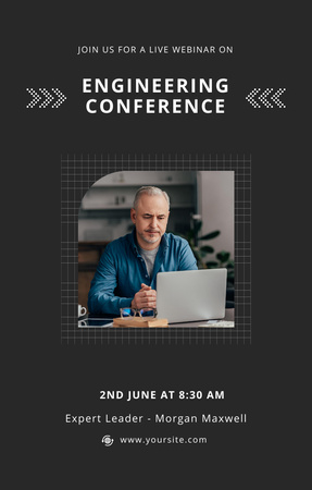 Software Engineering Conference Announcement Invitation 4.6x7.2in Design Template