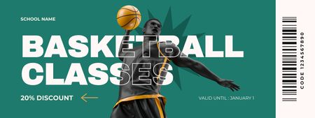 Motivational Basketball Classes Promotion With Discounts Coupon Design Template