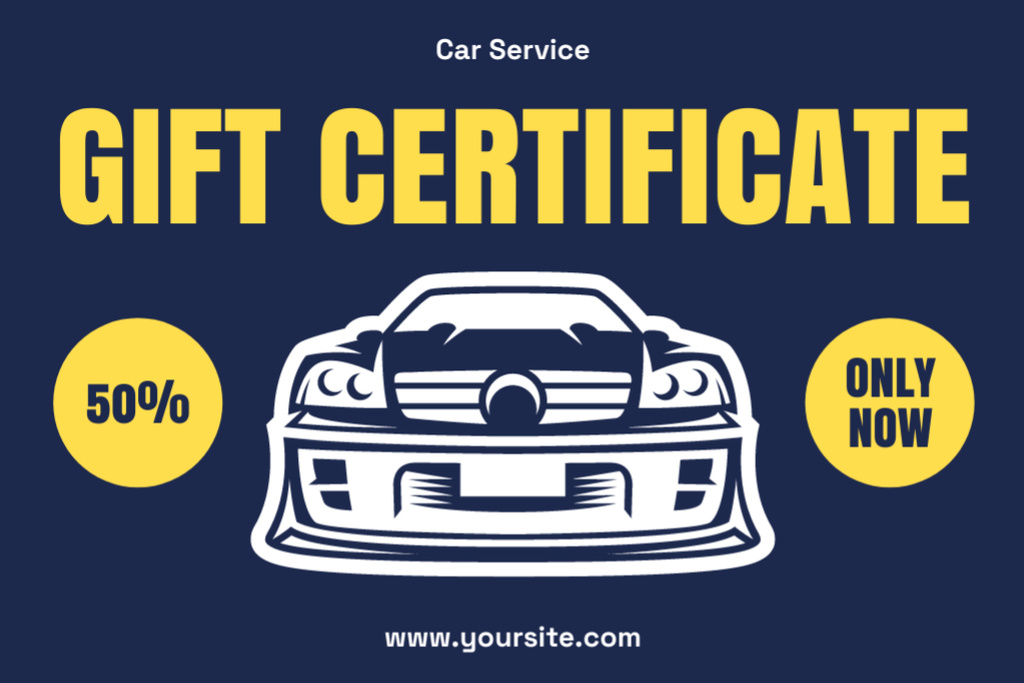 Ontwerpsjabloon van Gift Certificate van Cost-Saving Car Driving Lessons Voucher