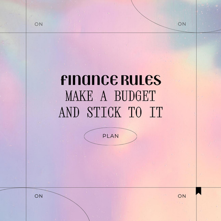 Finance Rules concept Instagram Šablona návrhu
