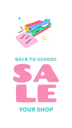 Platilla de diseño Back to School Special Offer with Book and Calculator Instagram Video Story