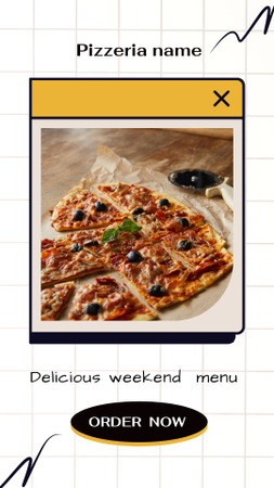 Delicious Pizza Menu Instagram Story tervezősablon