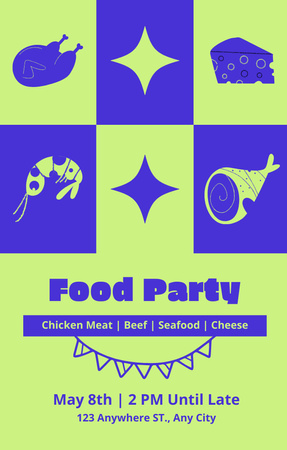 Szablon projektu Food Party lub Piknik Invitation 4.6x7.2in