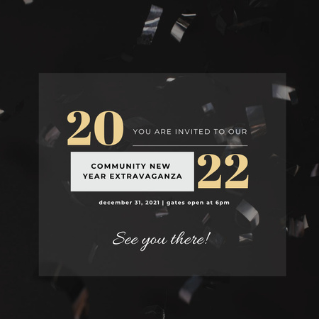 New Year Party Announcement Instagram Modelo de Design