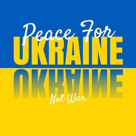 Ontwerpsjabloon van Instagram van Vrede geen oorlog voor Oekraïne