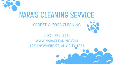 Platilla de diseño Cleaning Services Ad with Foam Business Card US